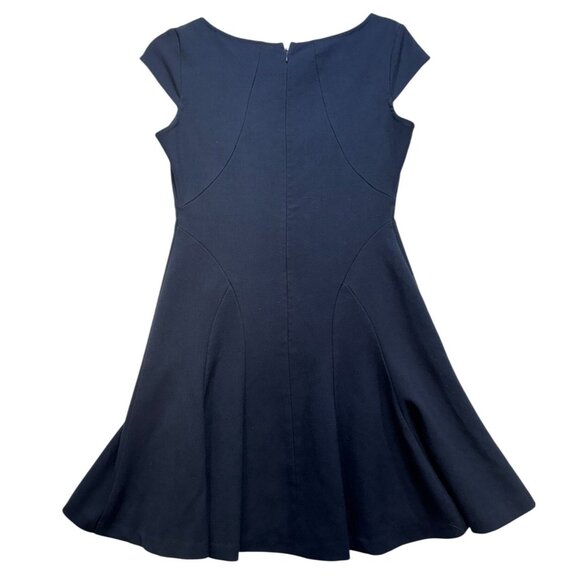 Ann Taylor LOFT Petite Dress OP Black Cap Sleeve A-Line Short Sleeve - Picture 6 of 8